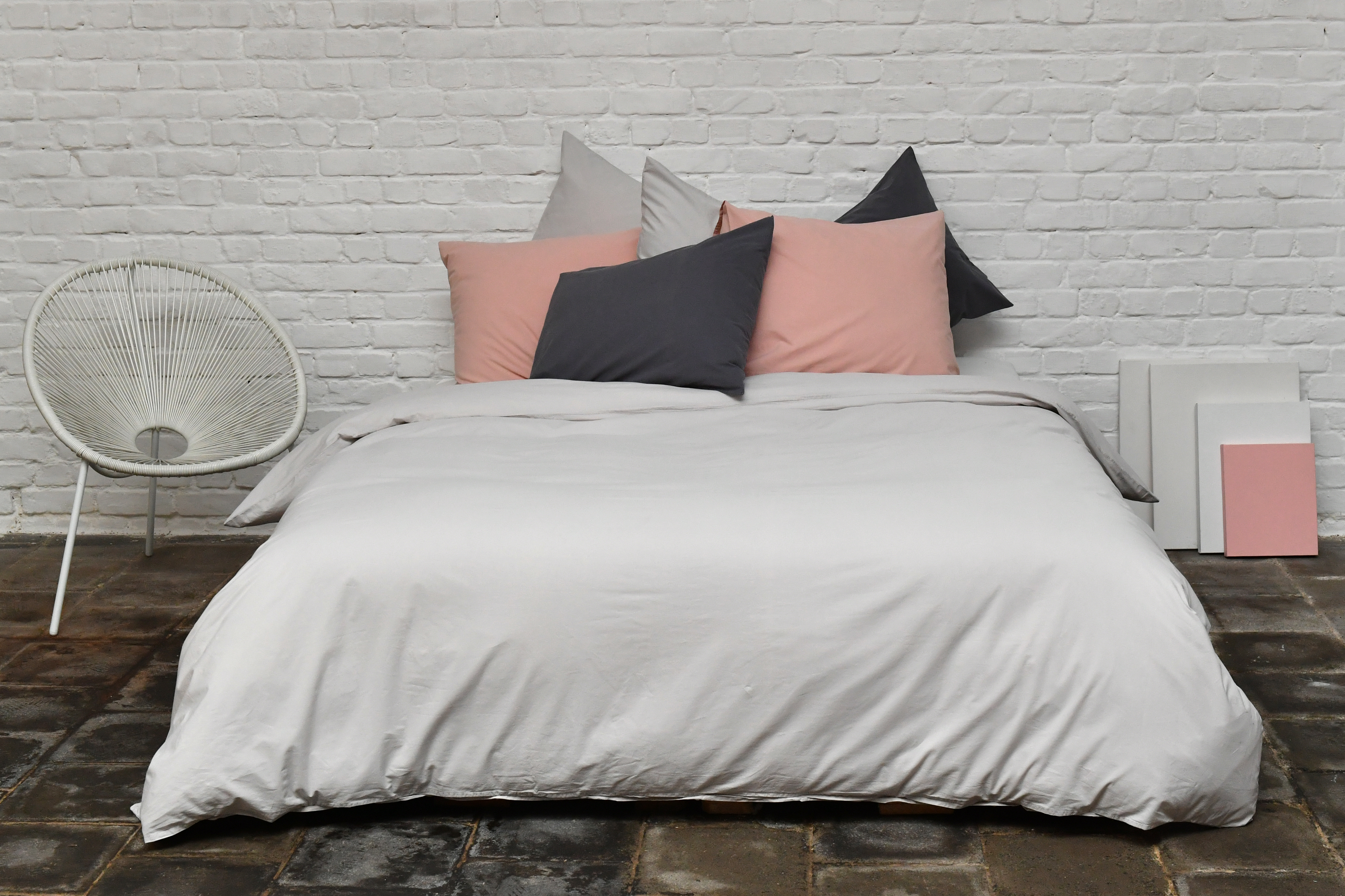 Dream Katoen Percale Stonewashed LGR DGR Pink