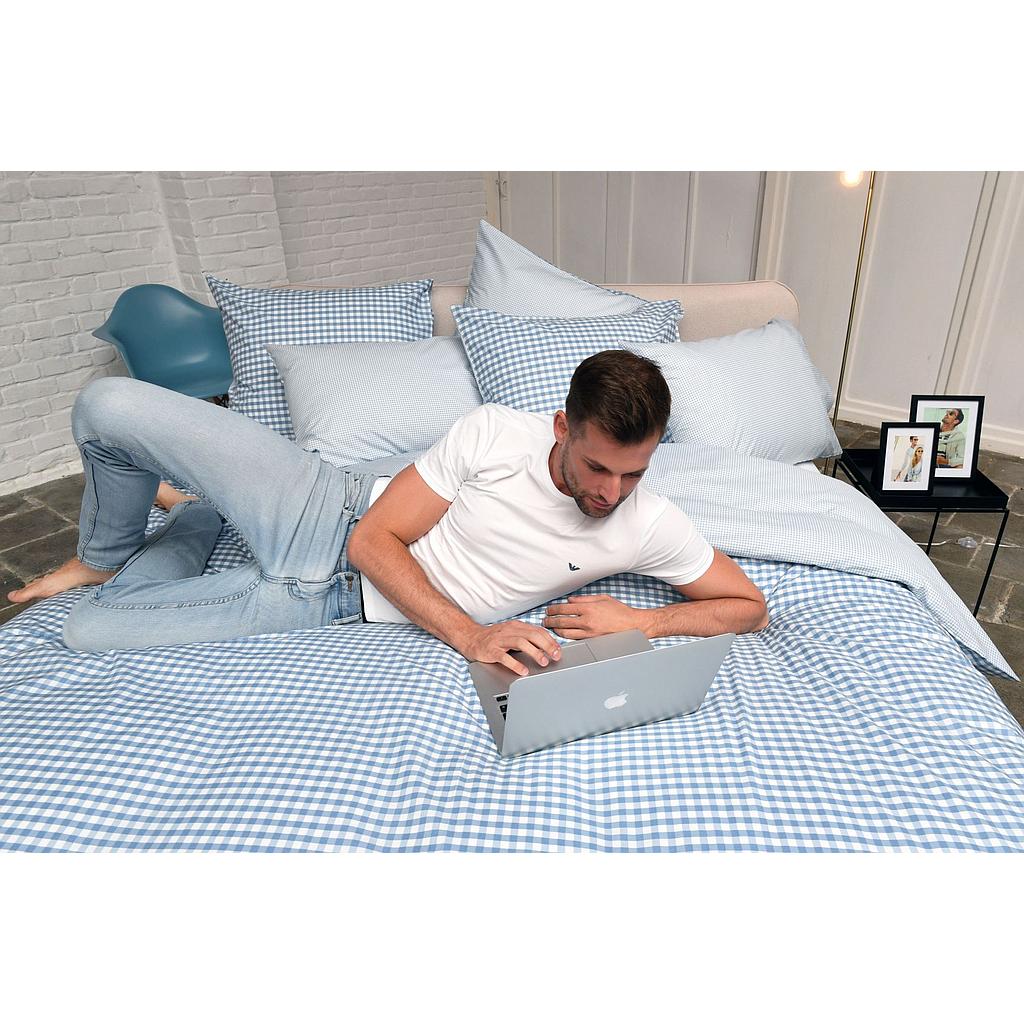 Vichy Overtrek percale katoen